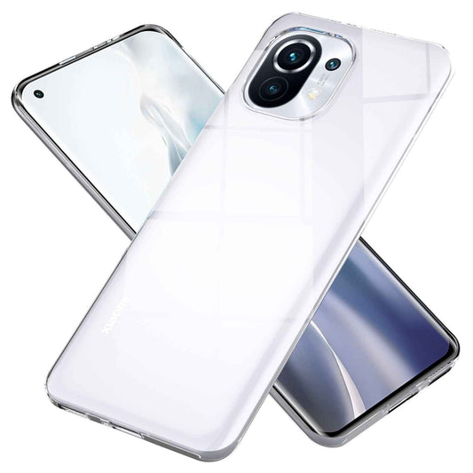 NALIA Transparente Silikonhülle für Xiaomi Mi 11 – Anti-Gelb & Rutschfest – GLAZE (Handyhülle Kristallklar, Schlank & Stoßfest) – Marke aus Berlin