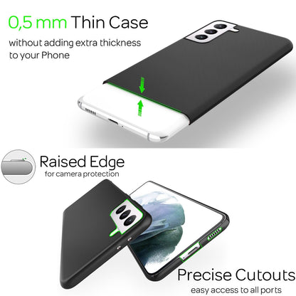 NALIA Ultra Slim Hardcase für Samsung Galaxy S21 – Anti-Fingerabdruck & 0.5mm Dünn – PUREFIT (Matt & Leicht) – Marke aus Berlin