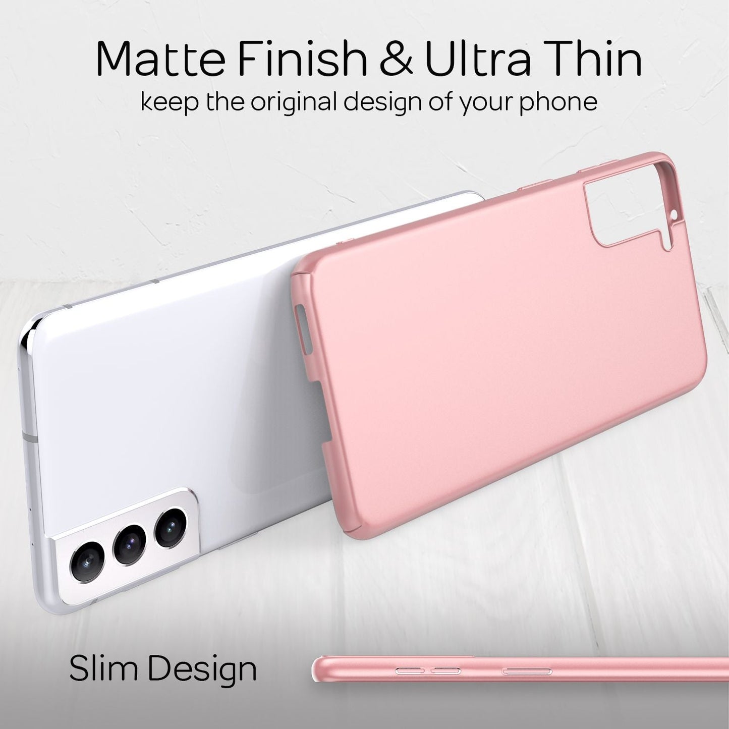 NALIA Ultra Slim Hardcase für Samsung Galaxy S21 Plus – Anti-Fingerabdruck & 0.5mm Dünn – PUREFIT (Matt & Leicht) – Marke aus Berlin