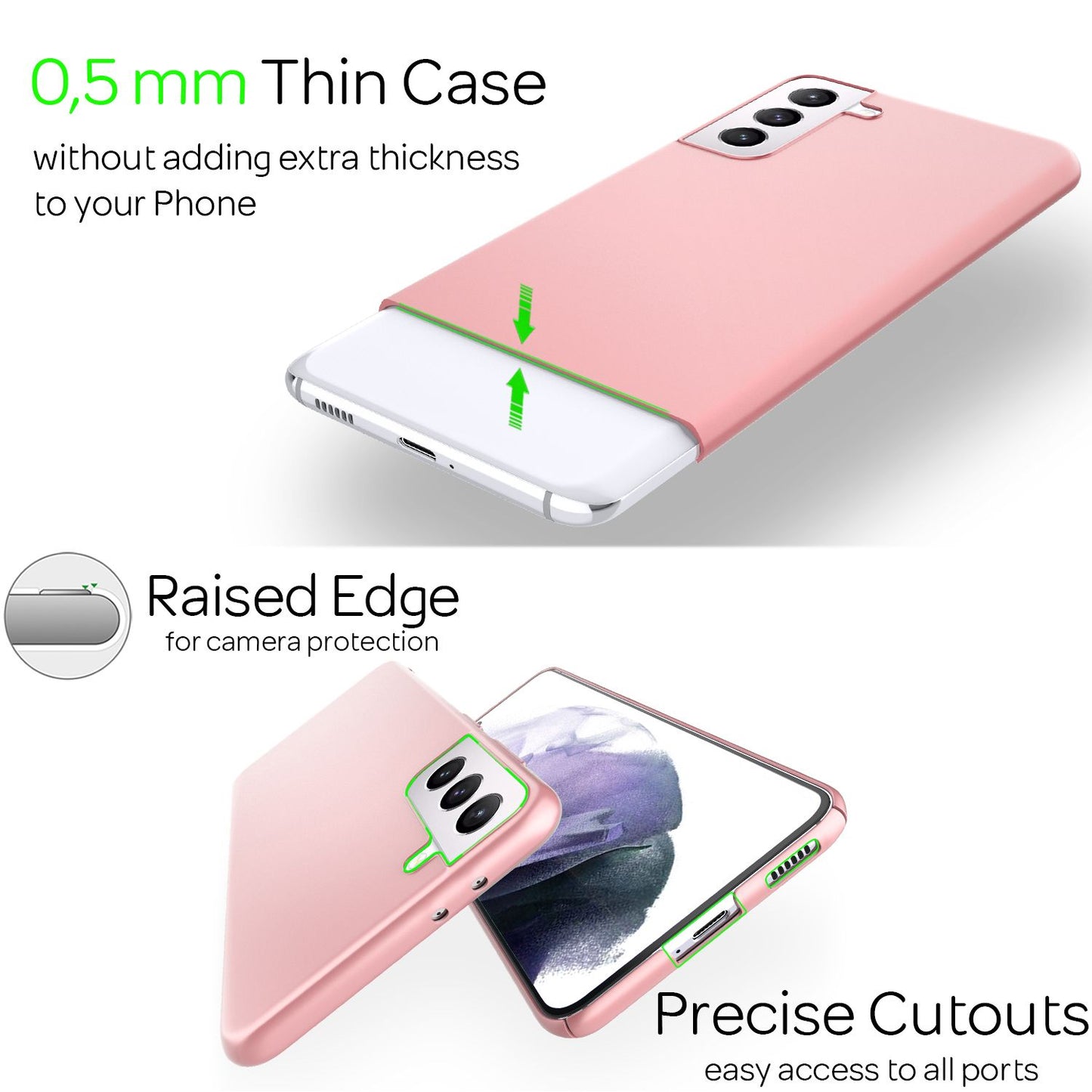 NALIA Ultra Slim Hardcase für Samsung Galaxy S21 Plus – Anti-Fingerabdruck & 0.5mm Dünn – PUREFIT (Matt & Leicht) – Marke aus Berlin