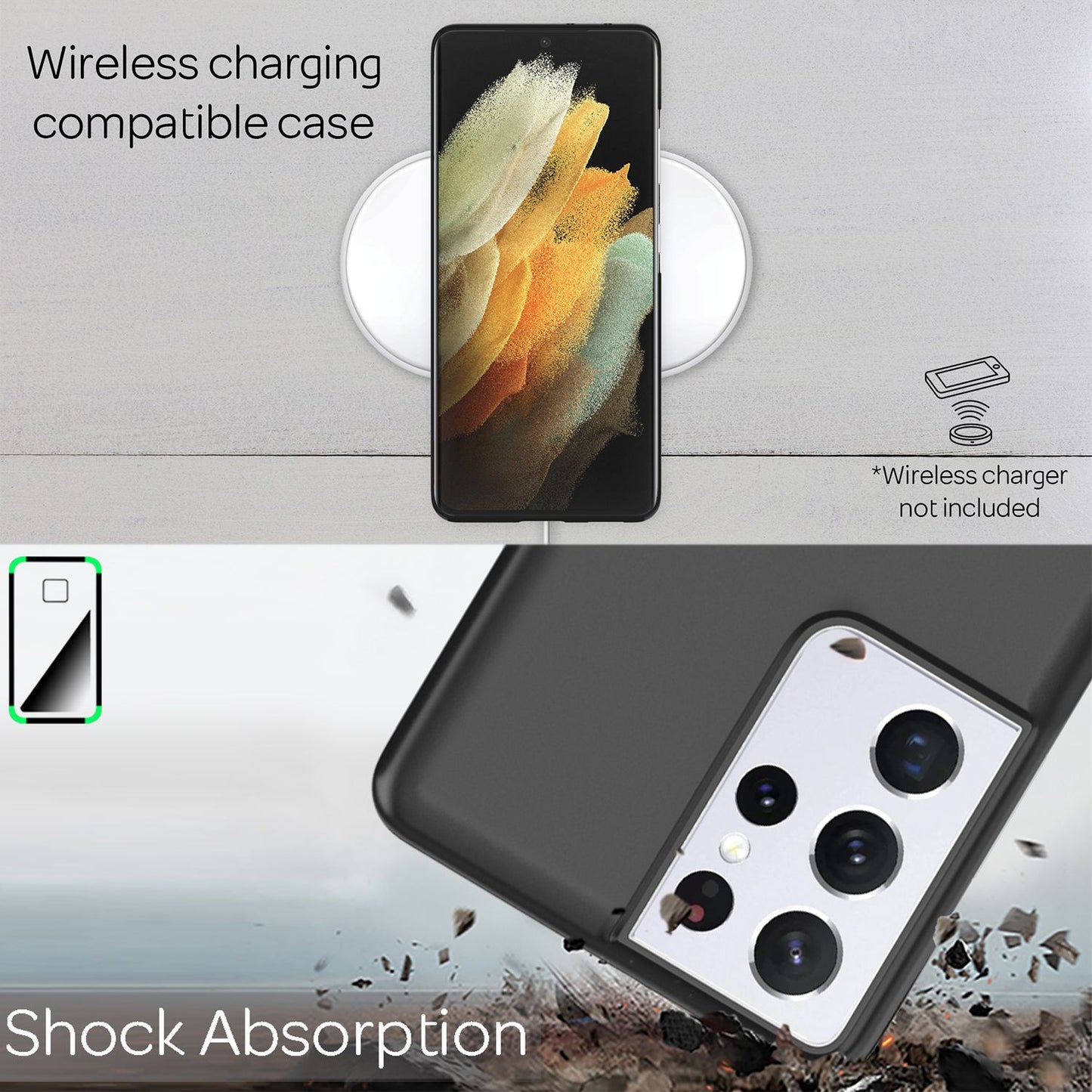 NALIA Ultra Slim Hardcase für Samsung Galaxy S21 Ultra – Anti-Fingerabdruck & 0.5mm Dünn – PUREFIT (Matt & Leicht) – Marke aus Berlin