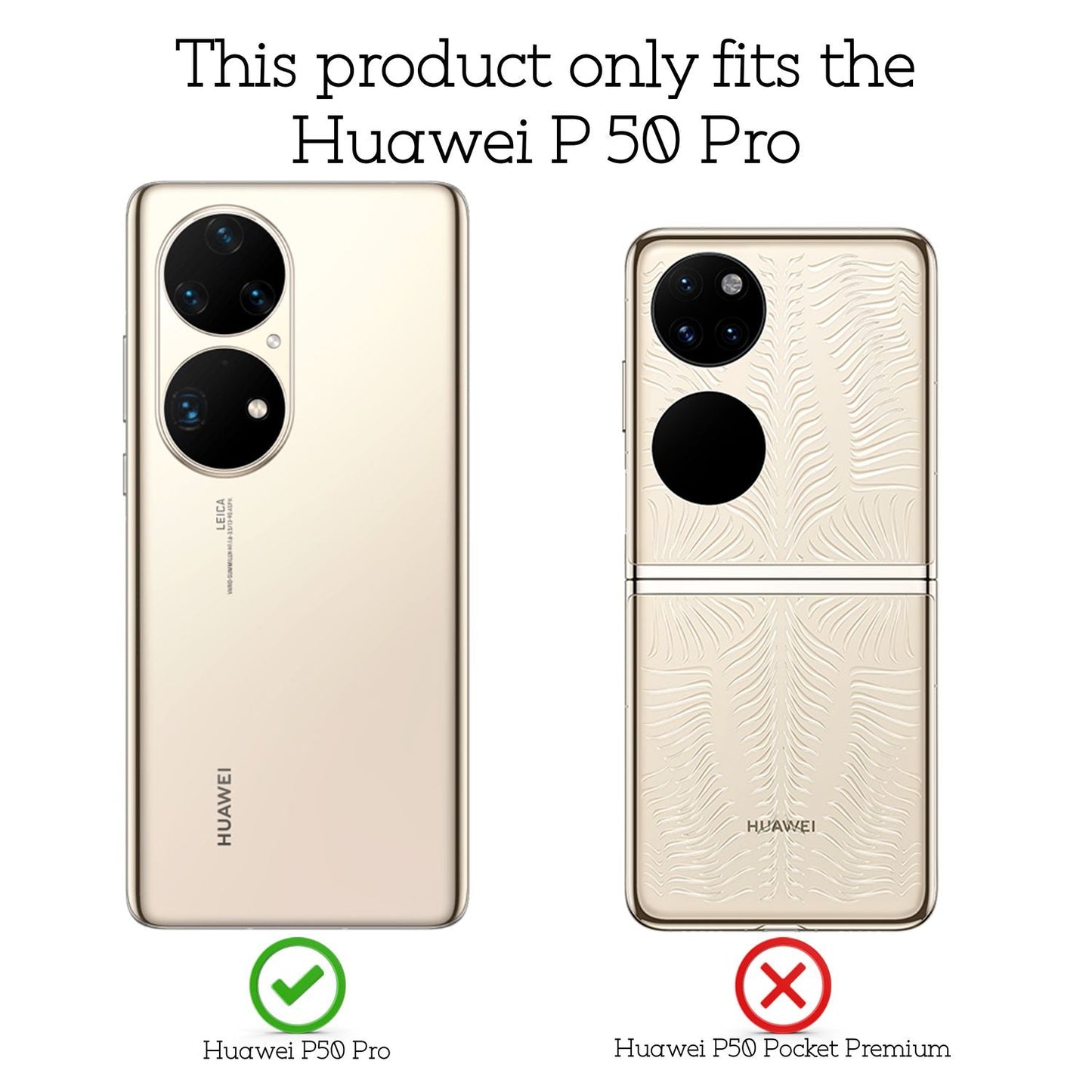NALIA Transparente Silikonhülle für Huawei P50 Pro – Anti-Gelb & Rutschfest – GLAZE (Handyhülle Kristallklar, Schlank & Stoßfest) – Marke aus Berlin