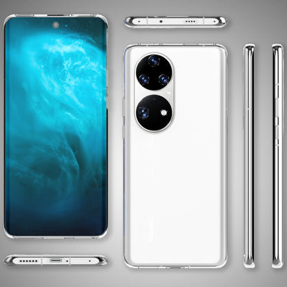 NALIA Transparente Silikonhülle für Huawei P50 Pro – Anti-Gelb & Rutschfest – GLAZE (Handyhülle Kristallklar, Schlank & Stoßfest) – Marke aus Berlin