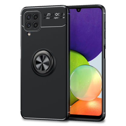 NALIA Ringhülle für Samsung Galaxy A22 4G – Ring-Ständer 360° & für Magnet-Halter – GRIP360 (Mattiertes Silikon Case) – Marke aus Berlin