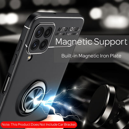 NALIA Ringhülle für Samsung Galaxy A22 4G – Ring-Ständer 360° & für Magnet-Halter – GRIP360 (Mattiertes Silikon Case) – Marke aus Berlin