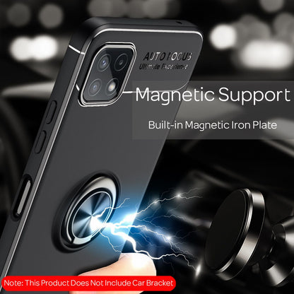 NALIA Ringhülle für Samsung Galaxy A22 5G – Ring-Ständer 360° & für Magnet-Halter – GRIP360 (Mattiertes Silikon Case) – Marke aus Berlin