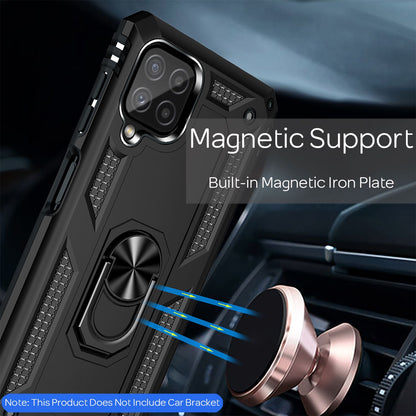 NALIA Panzerhülle für Samsung Galaxy A22 4G – Ring-Ständer 360° & Magnet-Halterung Kompatibel – RINGDEFEND (Stoßfestes Outdoor Case) – Marke aus Berlin