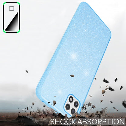 NALIA Glitzerhülle für Samsung Galaxy A22 5G – Funkelnder Glitzer-Look & Grip – SHINEPOP (Silikon Case) – Marke aus Berlin