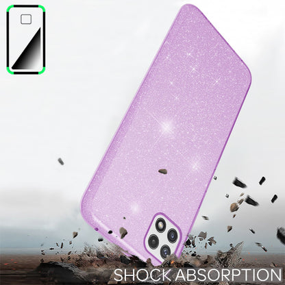 NALIA Glitzerhülle für Samsung Galaxy A22 5G – Funkelnder Glitzer-Look & Grip – SHINEPOP (Silikon Case) – Marke aus Berlin
