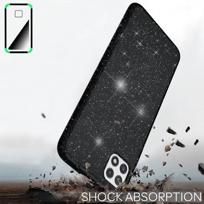 NALIA Glitzerhülle für Samsung Galaxy A22 5G – Funkelnder Glitzer-Look & Grip – SHINEPOP (Silikon Case) – Marke aus Berlin