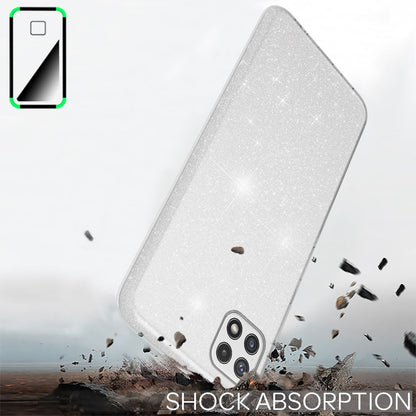 NALIA Glitzerhülle für Samsung Galaxy A22 5G – Funkelnder Glitzer-Look & Grip – SHINEPOP (Silikon Case) – Marke aus Berlin