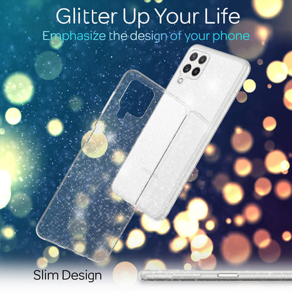 NALIA Glitzerhülle für Samsung Galaxy A22 – Funkelndes Silikon Case – DAZZLIN (Transparent & Stoßfest) – Marke aus Berlin