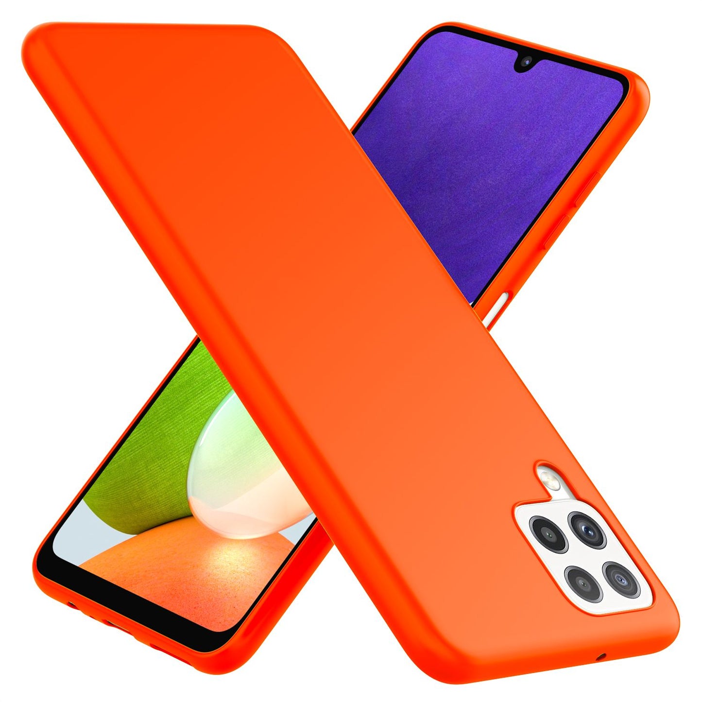 NALIA Neon Silikonhülle für Samsung Galaxy A22 4G – Soft-Touch & Signal-Neon – NEONSHOCK (Matte Schutzhülle) – Marke aus Berlin