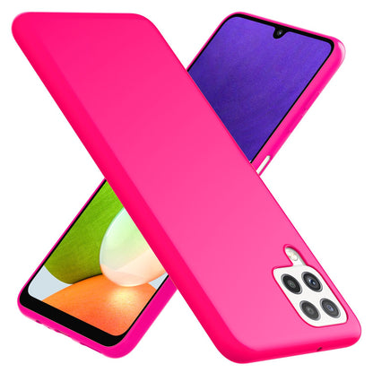 NALIA Neon Silikonhülle für Samsung Galaxy A22 4G – Soft-Touch & Signal-Neon – NEONSHOCK (Matte Schutzhülle) – Marke aus Berlin