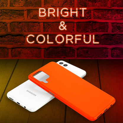 NALIA Neon Silikonhülle für Samsung Galaxy A22 4G – Soft-Touch & Signal-Neon – NEONSHOCK (Matte Schutzhülle) – Marke aus Berlin