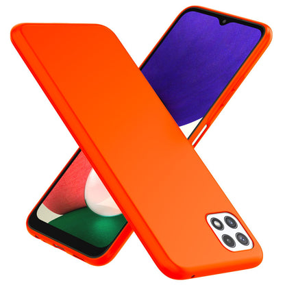 NALIA Neon Silikonhülle für Samsung Galaxy A22 5G – Soft-Touch & Signal-Neon – NEONSHOCK (Matte Schutzhülle) – Marke aus Berlin