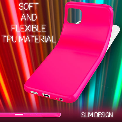 NALIA Neon Silikonhülle für Samsung Galaxy A22 5G – Soft-Touch & Signal-Neon – NEONSHOCK (Matte Schutzhülle) – Marke aus Berlin