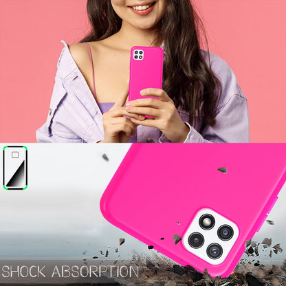 NALIA Neon Silikonhülle für Samsung Galaxy A22 5G – Soft-Touch & Signal-Neon – NEONSHOCK (Matte Schutzhülle) – Marke aus Berlin