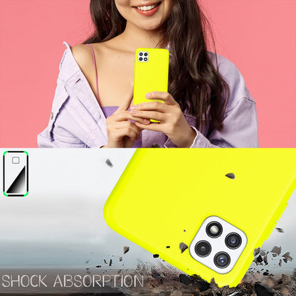NALIA Neon Silikonhülle für Samsung Galaxy A22 5G – Soft-Touch & Signal-Neon – NEONSHOCK (Matte Schutzhülle) – Marke aus Berlin