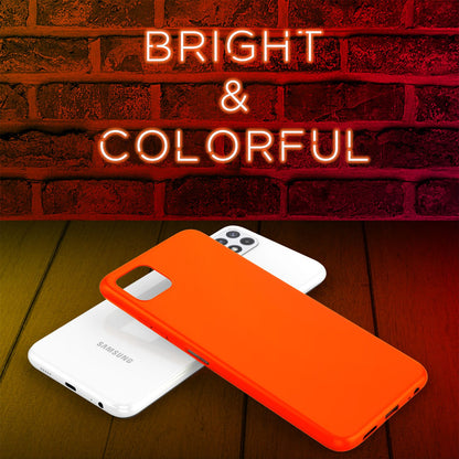 NALIA Neon Silikonhülle für Samsung Galaxy A22 5G – Soft-Touch & Signal-Neon – NEONSHOCK (Matte Schutzhülle) – Marke aus Berlin