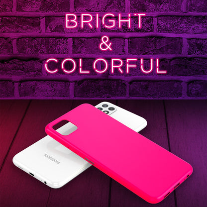 NALIA Neon Silikonhülle für Samsung Galaxy A22 5G – Soft-Touch & Signal-Neon – NEONSHOCK (Matte Schutzhülle) – Marke aus Berlin