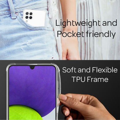 NALIA Handykette für Samsung Galaxy A22 4G – Transparentes Hybrid-Case & Band – HANGIT (Anti-Gelb Rückseite & Verstellbar) – Marke aus Berlin