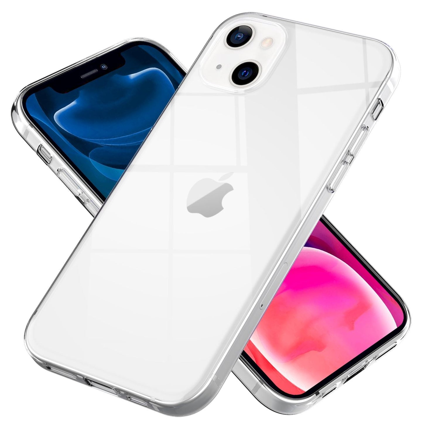 NALIA Transparente Silikonhülle für iPhone 13 Mini – Anti-Gelb & Rutschfest – GLAZE (Handyhülle Kristallklar, Schlank & Stoßfest) – Marke aus Berlin