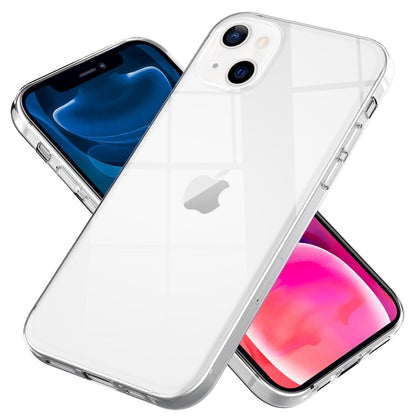 NALIA Transparente Silikonhülle für iPhone 13 Mini – Anti-Gelb & Rutschfest – GLAZE (Handyhülle Kristallklar, Schlank & Stoßfest) – Marke aus Berlin