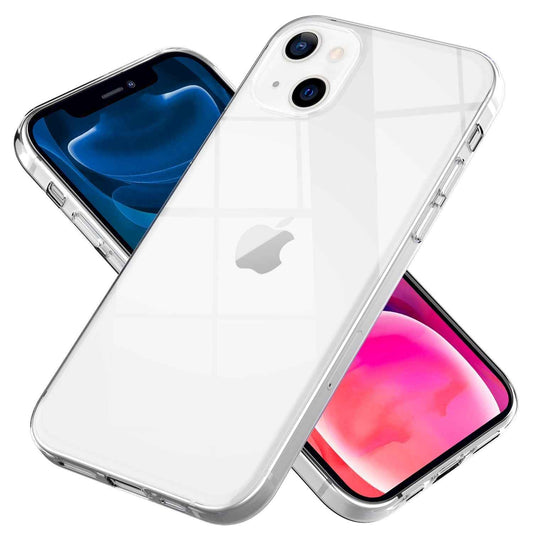 NALIA Transparente Silikonhülle für iPhone 13 Mini – Anti-Gelb & Rutschfest – GLAZE (Handyhülle Kristallklar, Schlank & Stoßfest) – Marke aus Berlin