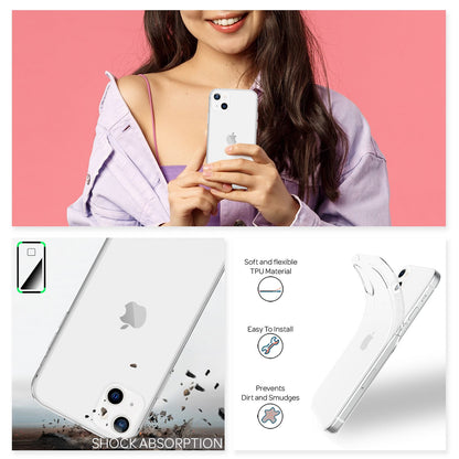 NALIA Transparente Silikonhülle für iPhone 13 Mini – Anti-Gelb & Rutschfest – GLAZE (Handyhülle Kristallklar, Schlank & Stoßfest) – Marke aus Berlin