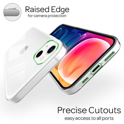 NALIA Transparente Silikonhülle für iPhone 13 – Anti-Gelb & Rutschfest – GLAZE (Handyhülle Kristallklar, Schlank & Stoßfest) – Marke aus Berlin