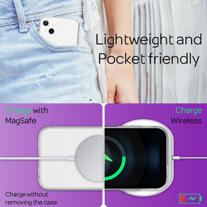 NALIA Transparente Silikonhülle für iPhone 13 – Anti-Gelb & Rutschfest – GLAZE (Handyhülle Kristallklar, Schlank & Stoßfest) – Marke aus Berlin