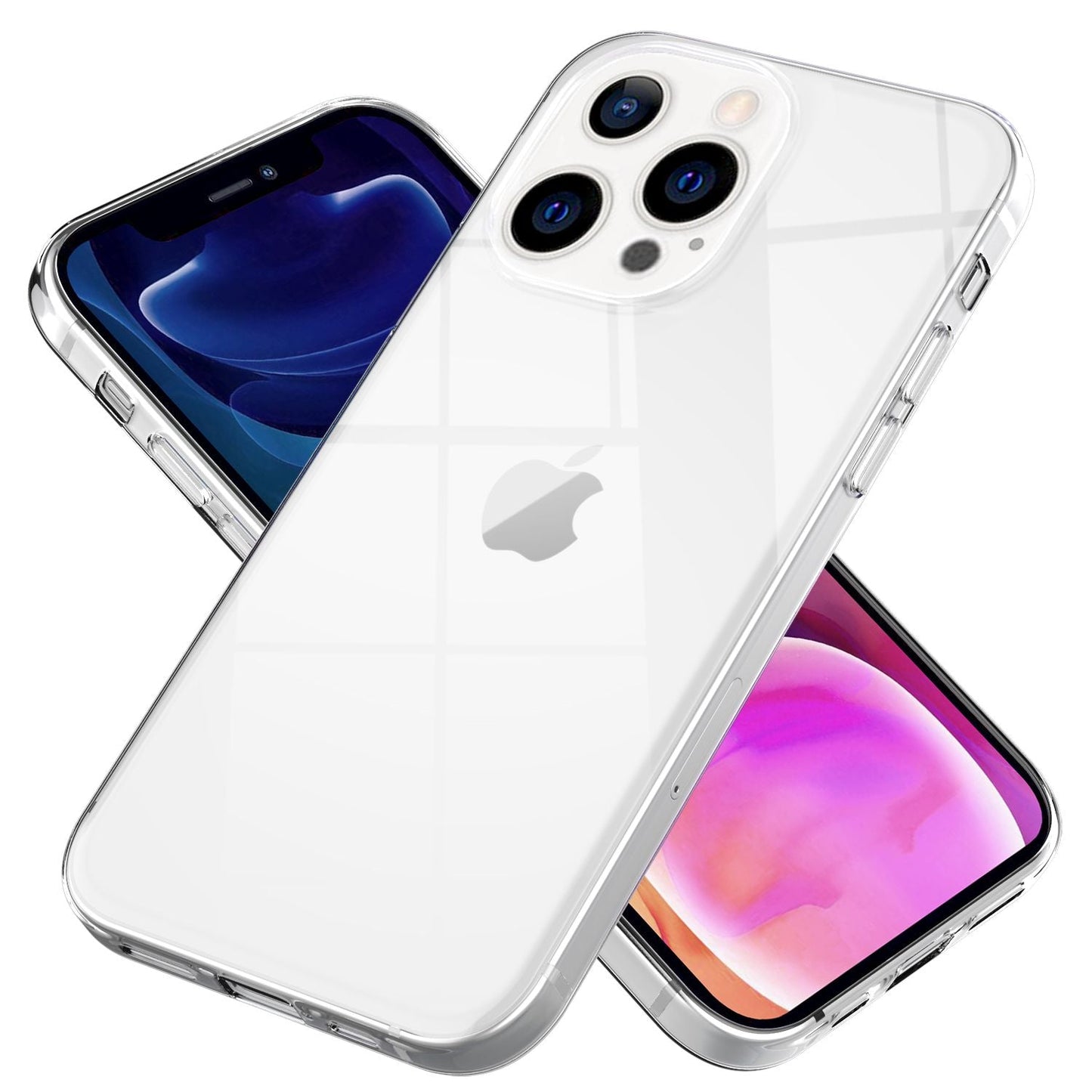 NALIA Transparente Silikonhülle für iPhone 13 Pro Max – Anti-Gelb & Rutschfest – GLAZE (Handyhülle Kristallklar, Schlank & Stoßfest) – Marke aus Berlin