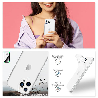 NALIA Transparente Silikonhülle für iPhone 13 Pro Max – Anti-Gelb & Rutschfest – GLAZE (Handyhülle Kristallklar, Schlank & Stoßfest) – Marke aus Berlin