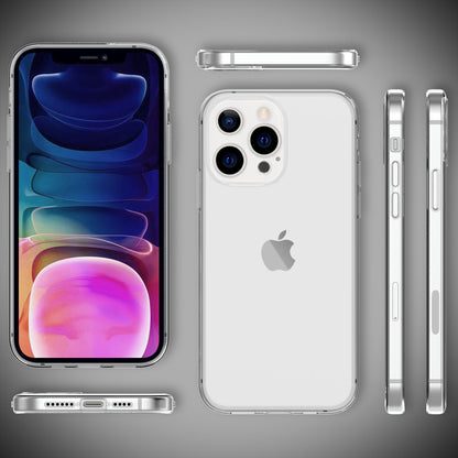 NALIA Transparente Silikonhülle für iPhone 13 Pro Max – Anti-Gelb & Rutschfest – GLAZE (Handyhülle Kristallklar, Schlank & Stoßfest) – Marke aus Berlin