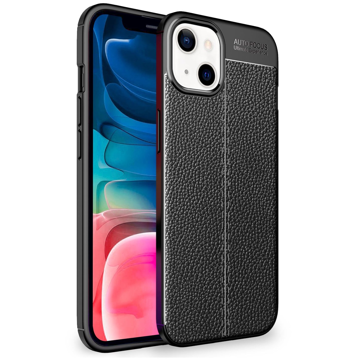 NALIA Leder-Optik Silikon Case für iPhone 13 Mini – Griffig & Matt – BARRON Handyhülle (Anti-Fingerprint, Stoßfest & Robust) – Marke aus Berlin