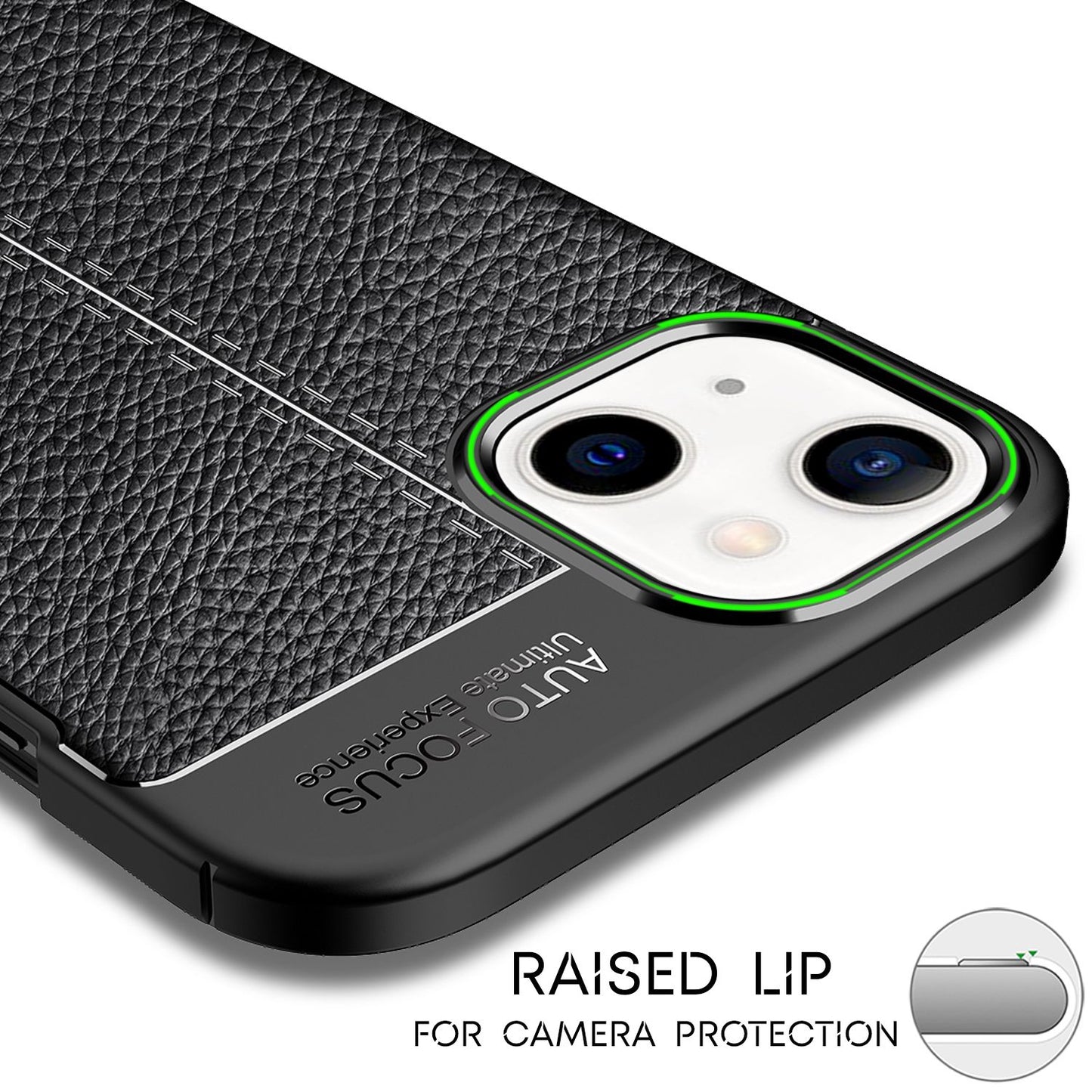 NALIA Leder-Optik Silikon Case für iPhone 13 Mini – Griffig & Matt – BARRON Handyhülle (Anti-Fingerprint, Stoßfest & Robust) – Marke aus Berlin
