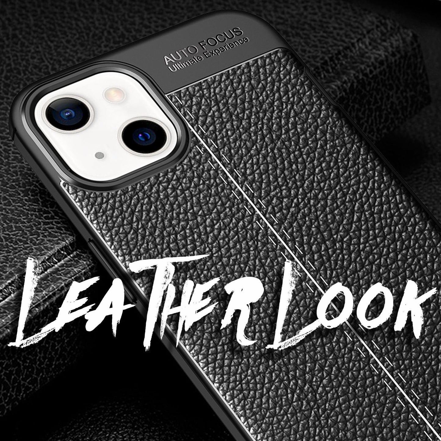 NALIA Leder-Optik Silikon Case für iPhone 13 Mini – Griffig & Matt – BARRON Handyhülle (Anti-Fingerprint, Stoßfest & Robust) – Marke aus Berlin