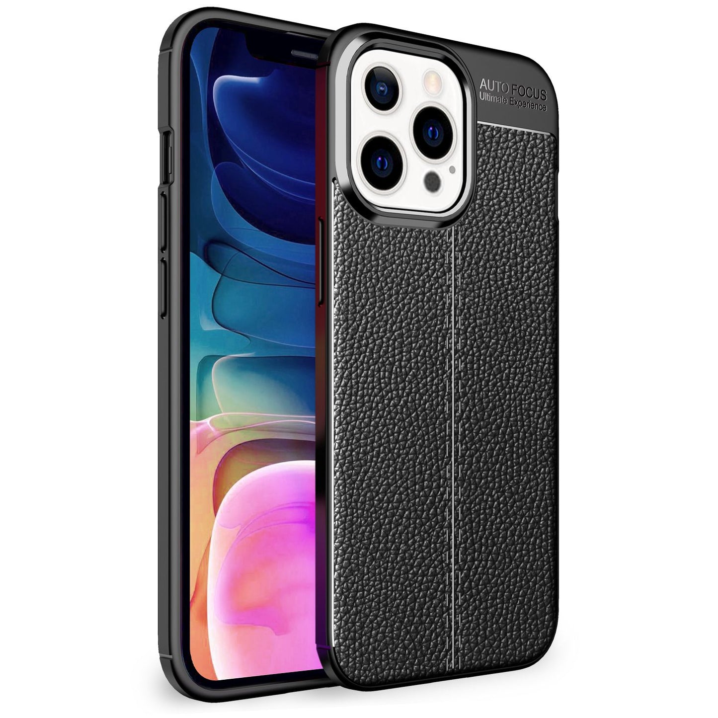 NALIA Leder-Optik Silikon Case für iPhone 13 Pro Max – Griffig & Matt – BARRON Handyhülle (Anti-Fingerprint, Stoßfest & Robust) – Marke aus Berlin