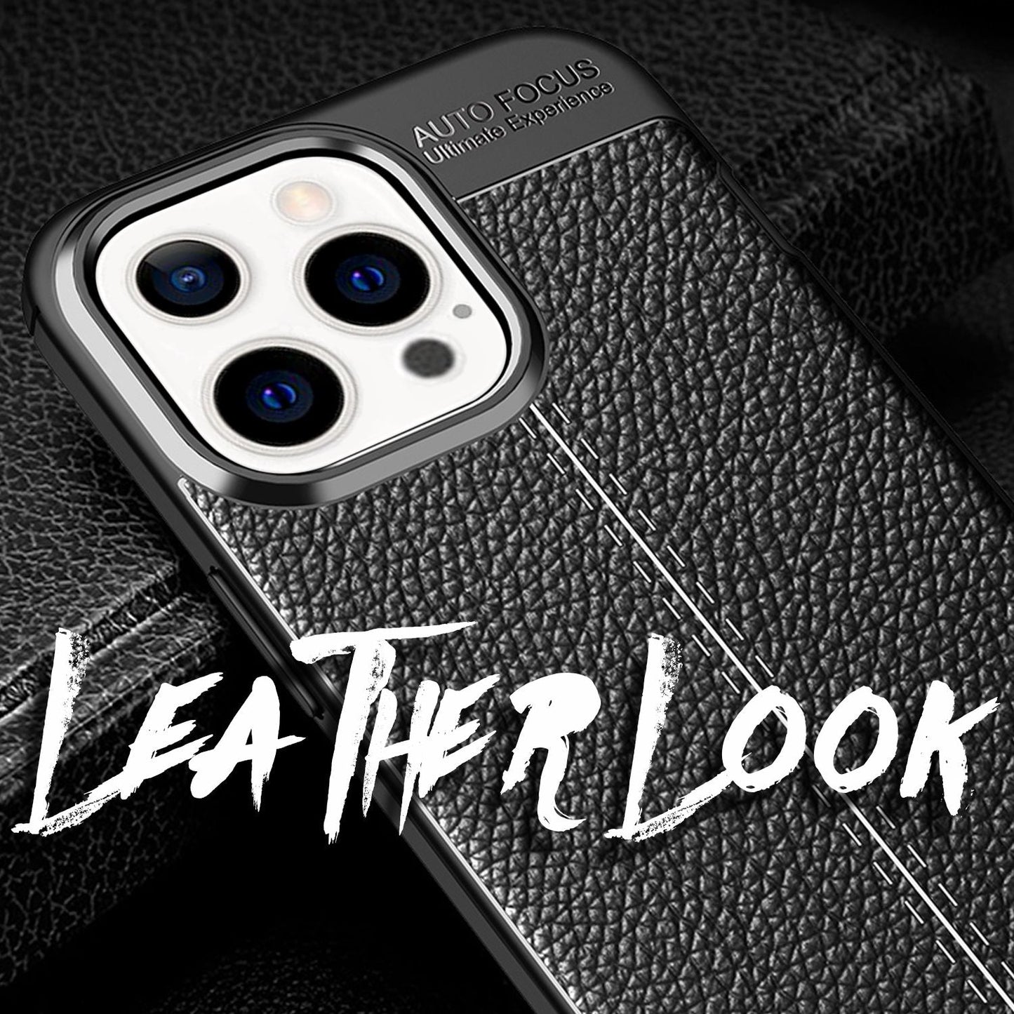 NALIA Leder-Optik Silikon Case für iPhone 13 Pro Max – Griffig & Matt – BARRON Handyhülle (Anti-Fingerprint, Stoßfest & Robust) – Marke aus Berlin