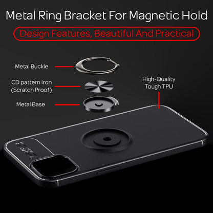 NALIA Ringhülle für iPhone 13 – Ring-Ständer 360° & für Magnet-Halter – GRIP360 (Mattiertes Silikon Case) – Marke aus Berlin