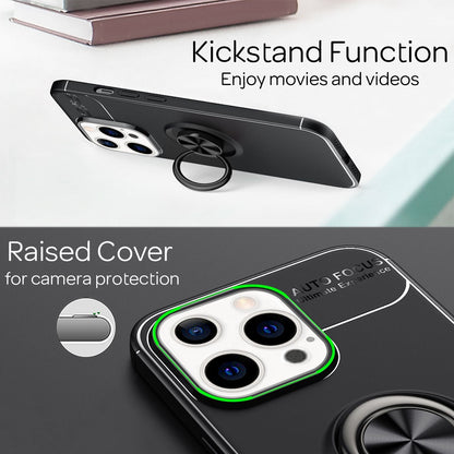 NALIA Ringhülle für iPhone 13 Pro Max – Ring-Ständer 360° & für Magnet-Halter – GRIP360 (Mattiertes Silikon Case) – Marke aus Berlin