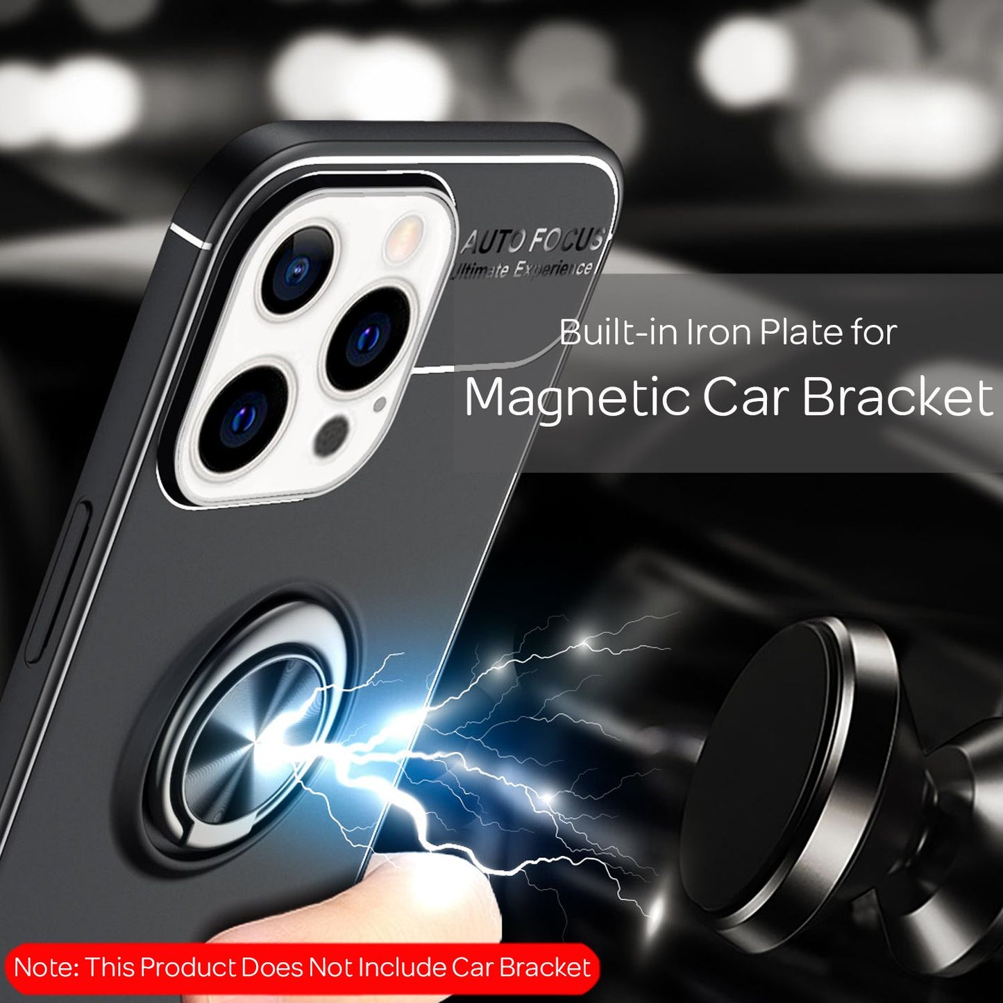 NALIA Ringhülle für iPhone 13 Pro Max – Ring-Ständer 360° & für Magnet-Halter – GRIP360 (Mattiertes Silikon Case) – Marke aus Berlin