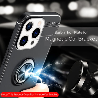 NALIA Ringhülle für iPhone 13 Pro Max – Ring-Ständer 360° & für Magnet-Halter – GRIP360 (Mattiertes Silikon Case) – Marke aus Berlin