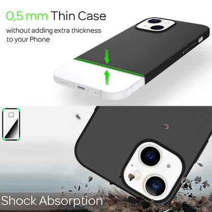 NALIA Ultra Slim Hardcase für iPhone 13 Mini – Anti-Fingerabdruck & 0.5mm Dünn – PUREFIT (Matt & Leicht) – Marke aus Berlin
