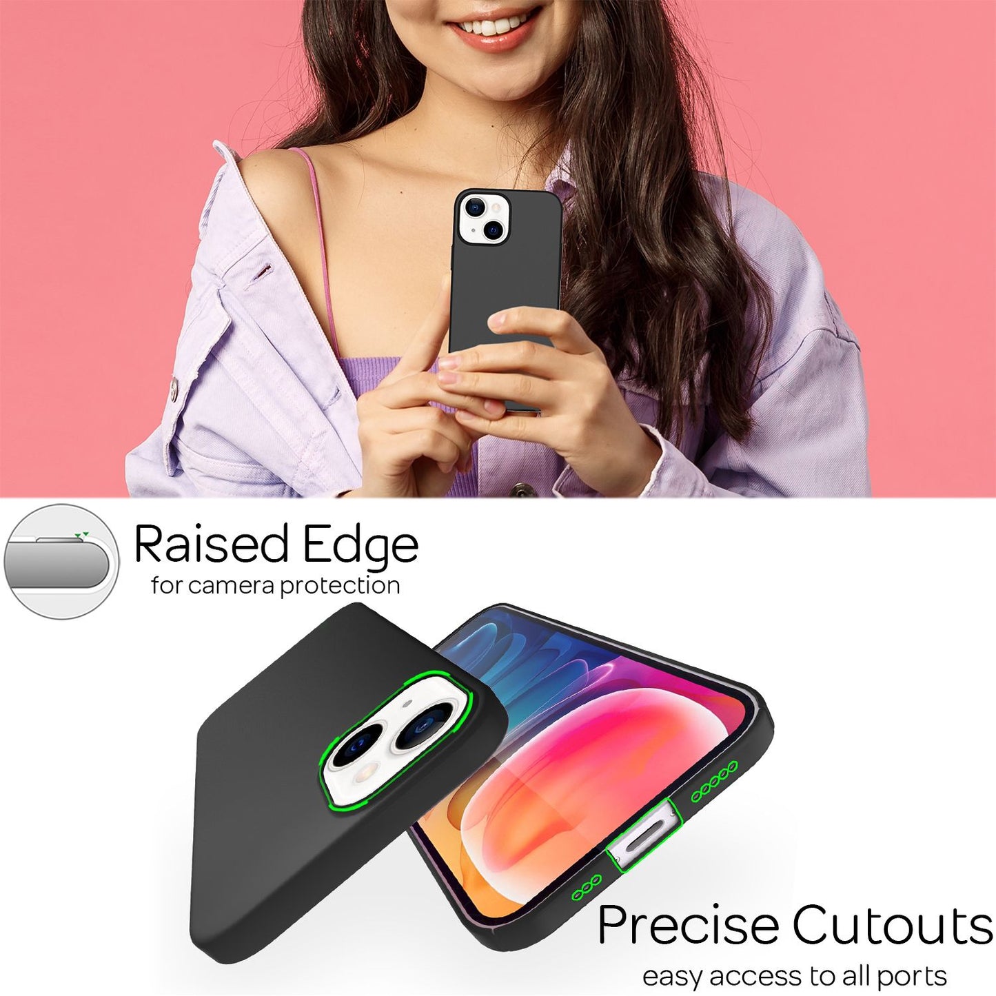 NALIA Ultra Slim Hardcase für iPhone 13 – Anti-Fingerabdruck & 0.5mm Dünn – PUREFIT (Matt & Leicht) – Marke aus Berlin