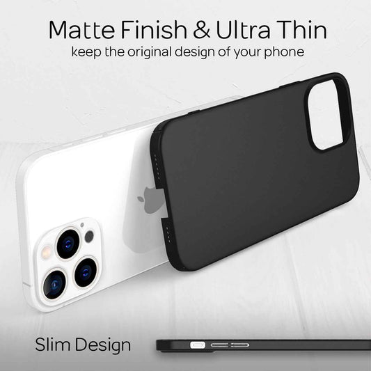 NALIA Ultra Slim Hardcase für iPhone 13 Pro Max – Anti-Fingerabdruck & 0.5mm Dünn – PUREFIT (Matt & Leicht) – Marke aus Berlin