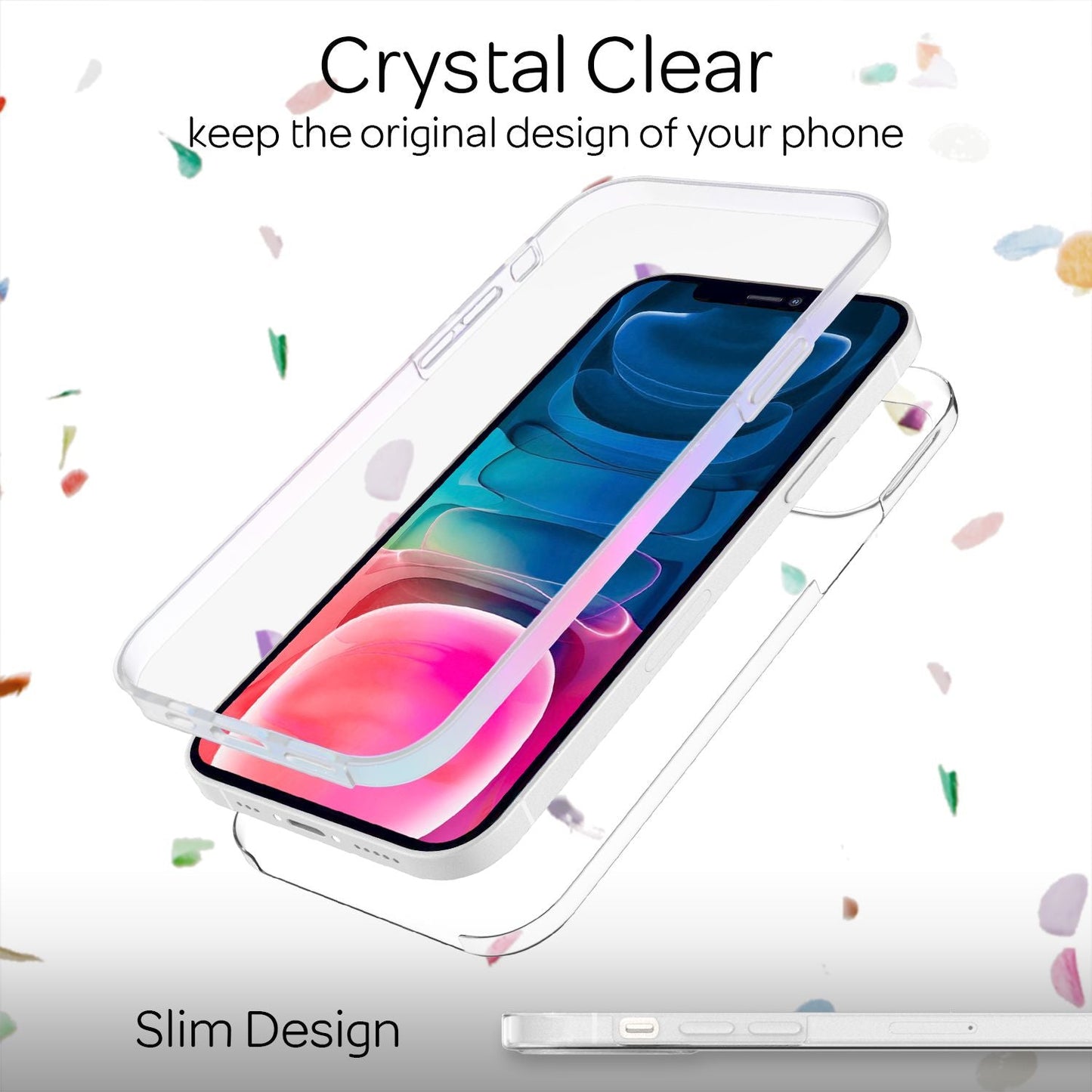 NALIA 360° Hülle für iPhone 13 Mini – Vorne & Hinten Schutz – 360GUARD (Full-Body Case) – Marke aus Berlin
