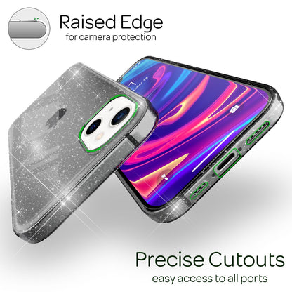 NALIA Glitzerhülle für iPhone 13 – Funkelndes Silikon Case – DAZZLIN (Transparent & Stoßfest) – Marke aus Berlin