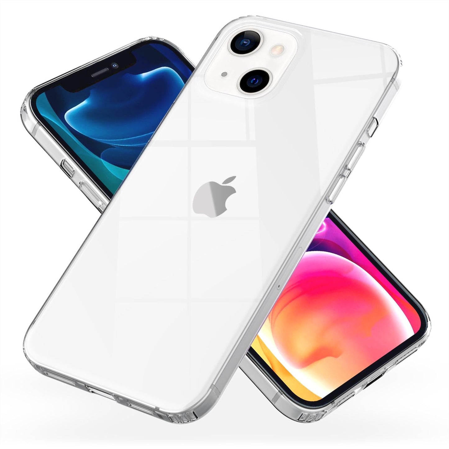 NALIA Transparente Hülle für iPhone 13 – Harte Rückseite & Silikon Rand – IGNITE (Stoßfeste Handyhülle & Verstärkte Ecken) – Marke aus Berlin